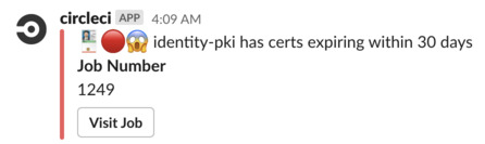 Screenshot of expiring PKI Slack alert